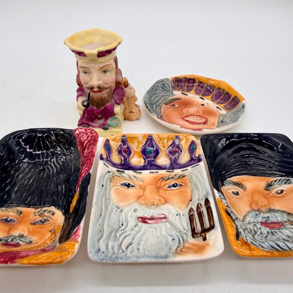 Vintage‎ Shorter & Son Staffordshire Character Ashtray Set and Cigarette Holder